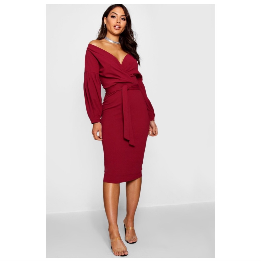 Off The Shoulder Midi Dress